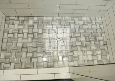 Compton bathroom mosaic floor tile
