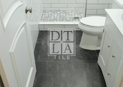 Compton toilet floor tile installation
