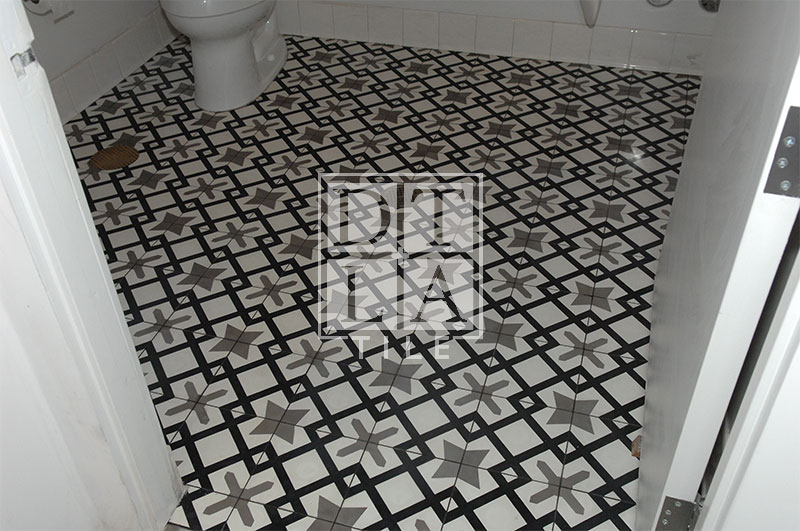 Los Angeles Arts District cement tile bathroom cleaned and sealed
