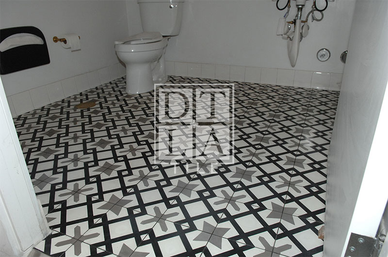 Sealing of cement tile bathroom in Los Angeles Arts District