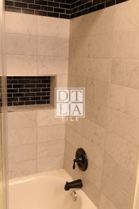 DTLA Bathroom Floor Tile Installation