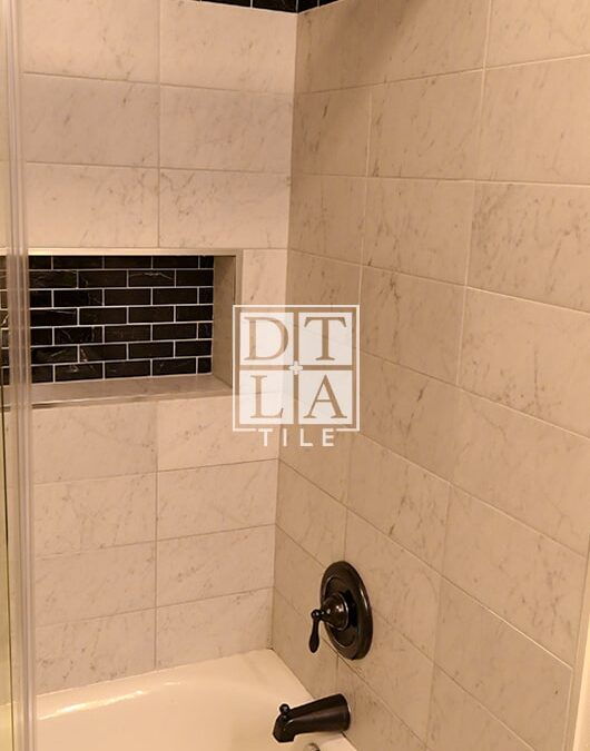 DTLA Bathroom Floor Tile Installation