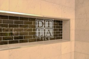 DTLA Custom Bathtub Enclosure using Frameless glass with a Euro Slide