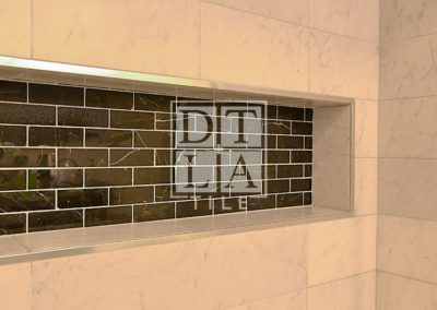 DTLA Custom Bathtub Enclosure using Frameless glass with a Euro Slide