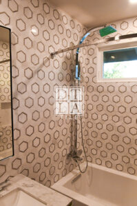 Bathroom Remodeling using Hexagon Marble Mosaic Tile 91010